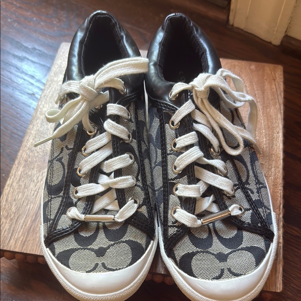 Coach Black and White Patterned Sneakers